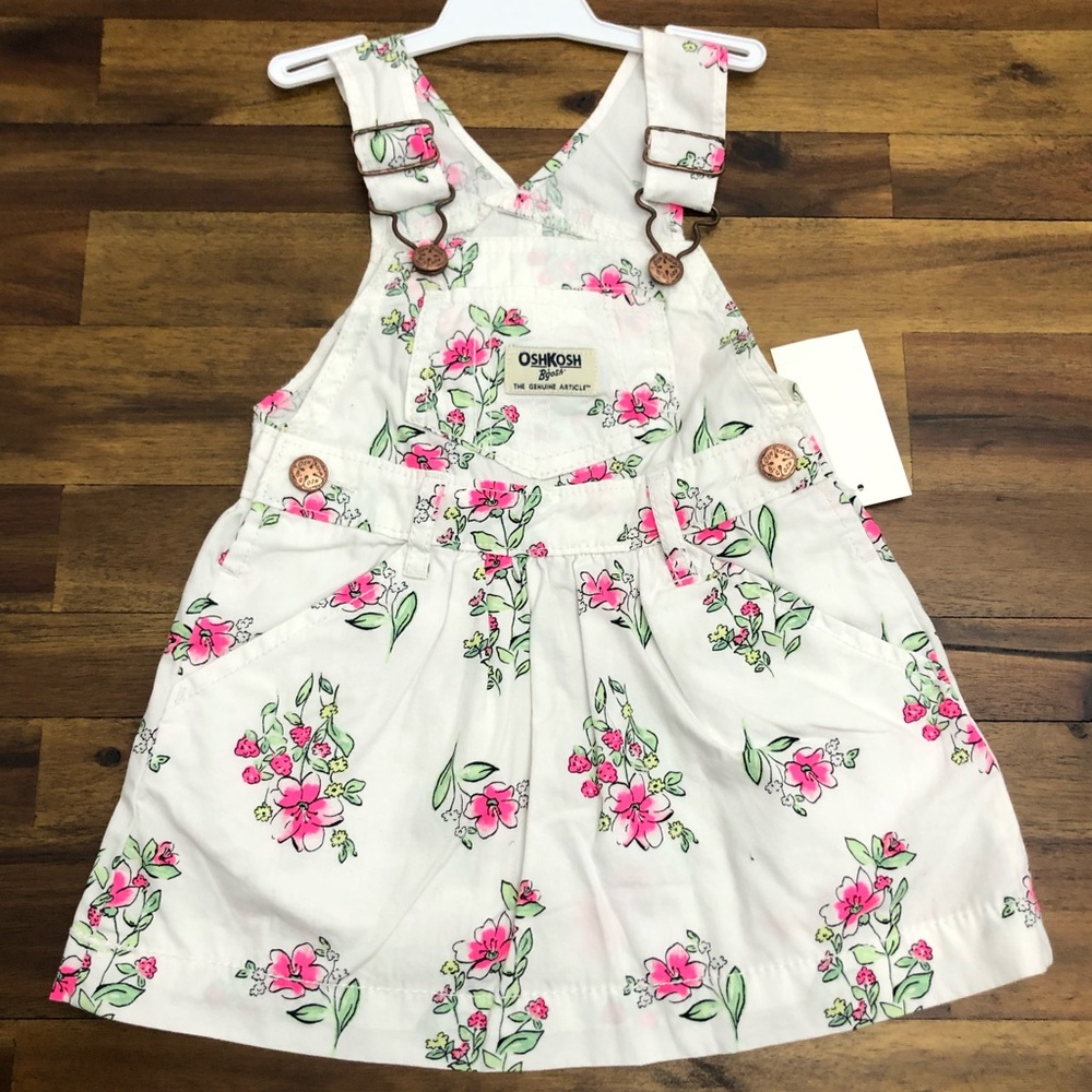 NWT OshKosh Baby Girls Overall Dress